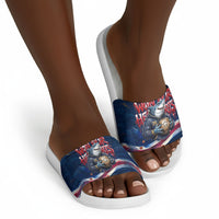 Cape Verde World Football 2026 Slide Sandals Blue Sharks Won Our Hearts - Oil Paint Style