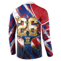 Cape Verde Football 2026 Button Sweatshirt Won Our Hearts Blue Sharks Soccer Player