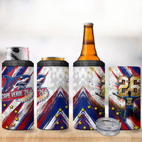 Cape Verde Football 2026 4 in 1 Can Cooler Tumbler Won Our Hearts Blue Sharks Soccer Player