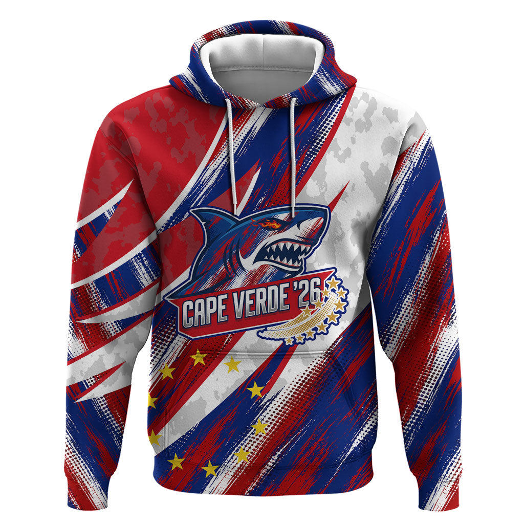 Cape Verde Football 2026 Hoodie Won Our Hearts Blue Sharks Soccer Player