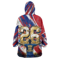Cape Verde Football 2026 Kid Wearable Blanket Hoodie Won Our Hearts Blue Sharks Soccer Player