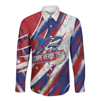 Cape Verde Football 2026 Long Sleeve Button Shirt Won Our Hearts Blue Sharks Soccer Player