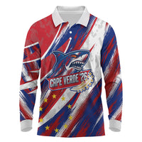 Cape Verde Football 2026 Long Sleeve Polo Shirt Won Our Hearts Blue Sharks Soccer Player