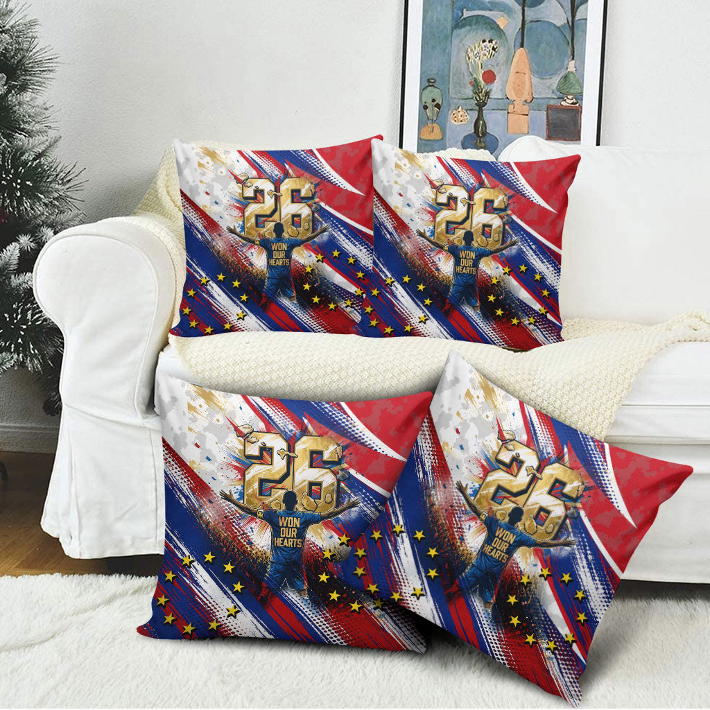 Cape Verde Football 2026 Pillow Cover Won Our Hearts Blue Sharks Soccer Player