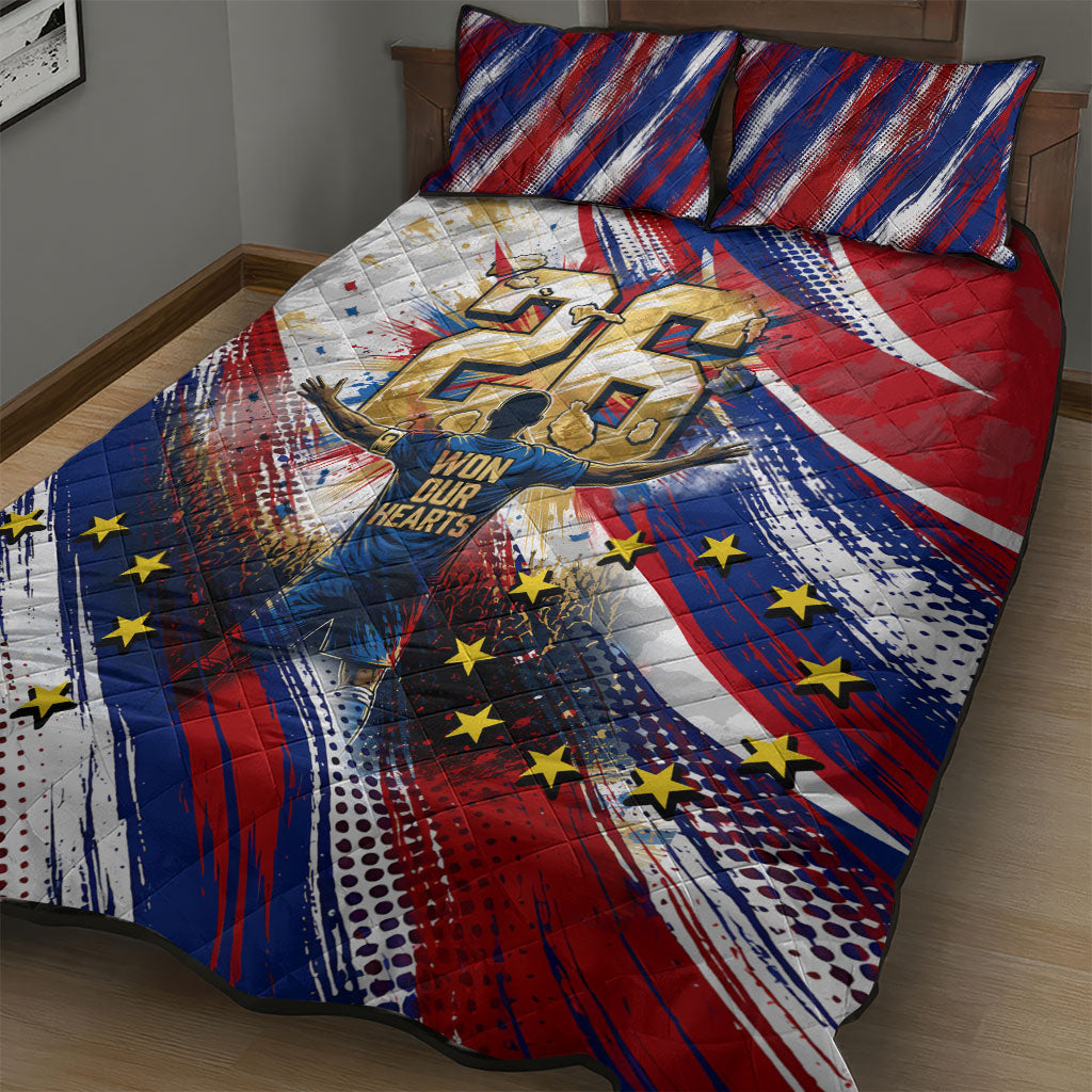 Cape Verde Football 2026 Quilt Bed Set Won Our Hearts Blue Sharks Soccer Player