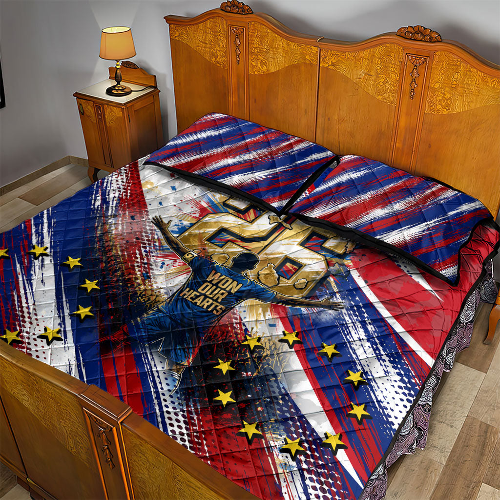 Cape Verde Football 2026 Quilt Bed Set Won Our Hearts Blue Sharks Soccer Player
