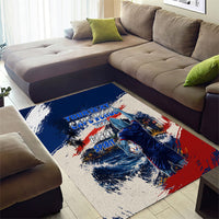 Personalized Cape Verde Blue Sharks Area Rug Giant Spirit African Football 2026 Mascot