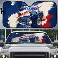 Personalized Cape Verde Blue Sharks Auto Sun Shade Giant Spirit African Football 2026 Mascot
