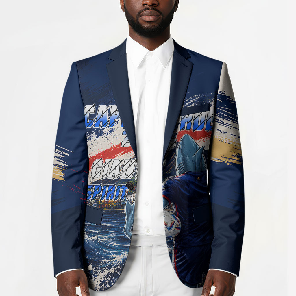 Personalized Cape Verde Blue Sharks Blazer Giant Spirit African Football 2026 Mascot
