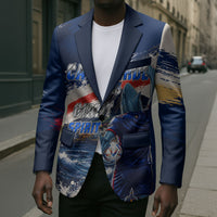 Personalized Cape Verde Blue Sharks Blazer Giant Spirit African Football 2026 Mascot
