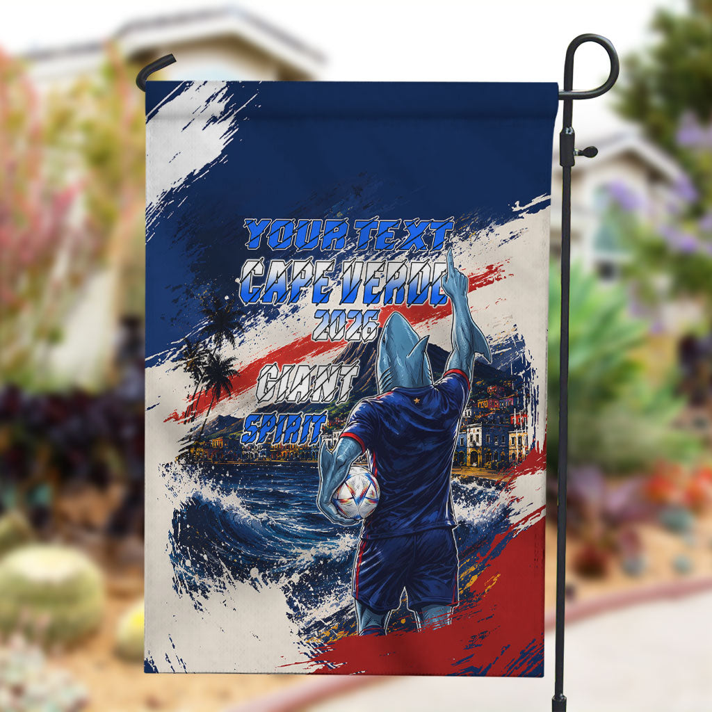Personalized Cape Verde Blue Sharks Garden Flag Giant Spirit African Football 2026 Mascot