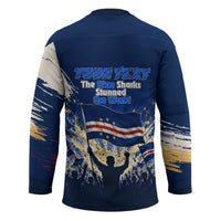 Personalized Cape Verde Blue Sharks Hockey Jersey Giant Spirit African Football 2026 Mascot