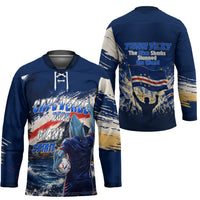 Personalized Cape Verde Blue Sharks Hockey Jersey Giant Spirit African Football 2026 Mascot