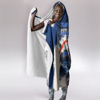 Personalized Cape Verde Blue Sharks Hooded Blanket Giant Spirit African Football 2026 Mascot