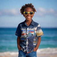Personalized Cape Verde Blue Sharks Kid Hawaiian Shirt Giant Spirit African Football 2026 Mascot