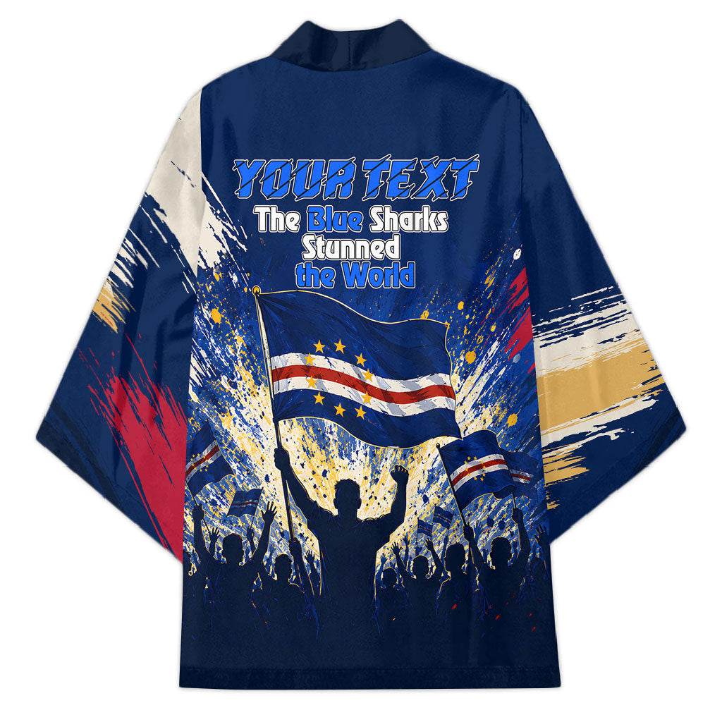Personalized Cape Verde Blue Sharks Kimono Giant Spirit African Football 2026 Mascot