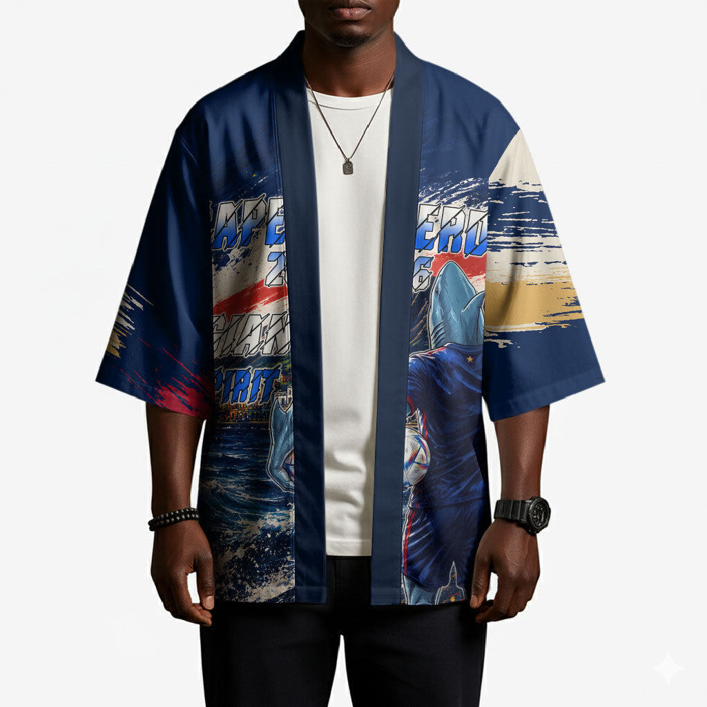 Personalized Cape Verde Blue Sharks Kimono Giant Spirit African Football 2026 Mascot