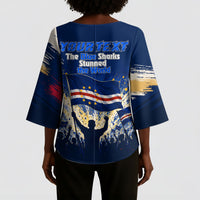 Personalized Cape Verde Blue Sharks Kimono Sleeve Blouse Giant Spirit African Football 2026 Mascot
