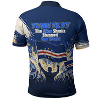 Personalized Cape Verde Blue Sharks Polo Shirt Giant Spirit African Football 2026 Mascot