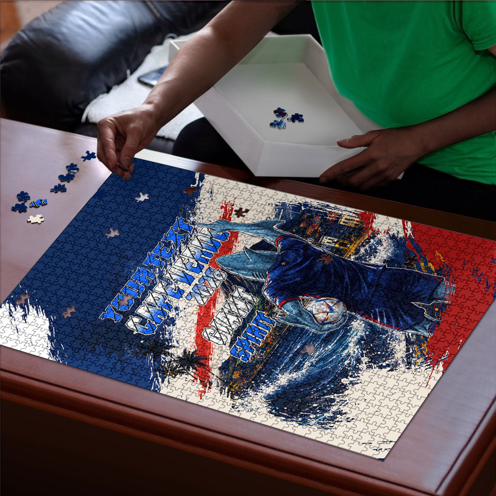 Personalized Cape Verde Blue Sharks Puzzle Giant Spirit African Football 2026 Mascot