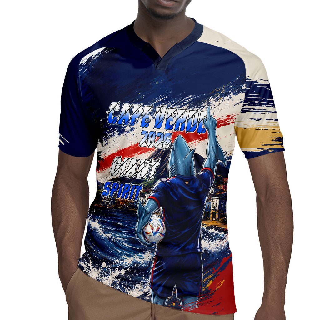 Personalized Cape Verde Blue Sharks Rugby Jersey Giant Spirit African Football 2026 Mascot