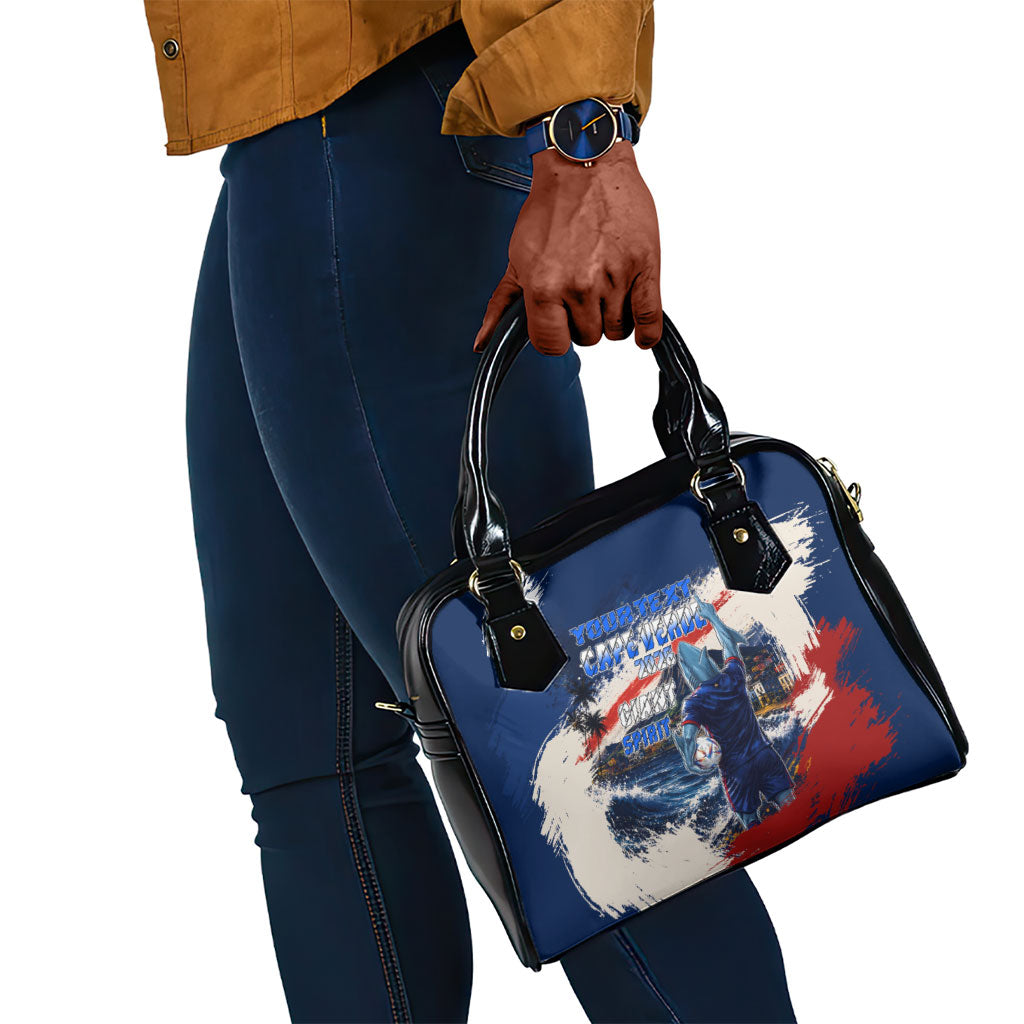 Personalized Cape Verde Blue Sharks Shoulder Handbag Giant Spirit African Football 2026 Mascot