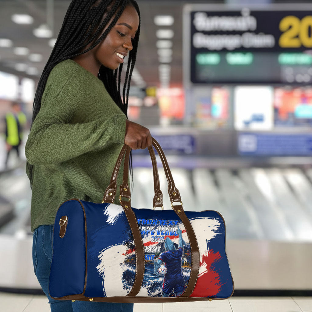 Personalized Cape Verde Blue Sharks Travel Bag Giant Spirit African Football 2026 Mascot