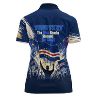 Personalized Cape Verde Blue Sharks Women Polo Shirt Giant Spirit African Football 2026 Mascot