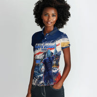 Personalized Cape Verde Blue Sharks Women Polo Shirt Giant Spirit African Football 2026 Mascot