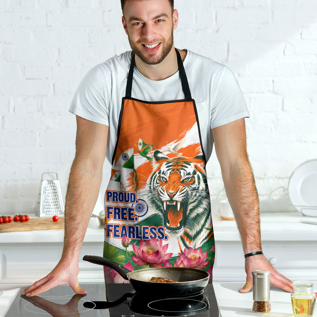 India Proud Free Fearless Apron Bengal Tiger Military Soldier Jets Art
