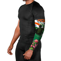 India Proud Free Fearless Arm Sleeves Bengal Tiger Military Soldier Jets Art