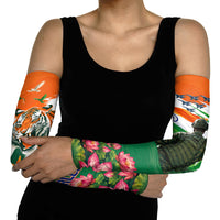 India Proud Free Fearless Arm Sleeves Bengal Tiger Military Soldier Jets Art