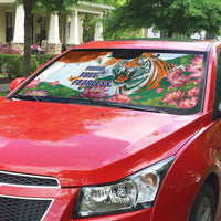India Proud Free Fearless Auto Sun Shade Bengal Tiger Military Soldier Jets Art