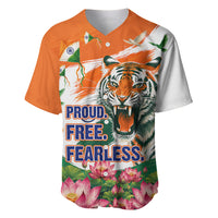 India Proud Free Fearless Baseball Jersey Bengal Tiger Military Soldier Jets Art