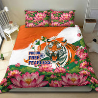 India Proud Free Fearless Bedding Set Bengal Tiger Military Soldier Jets Art