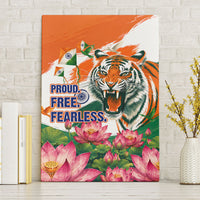 India Proud Free Fearless Canvas Wall Art Bengal Tiger Military Soldier Jets Art