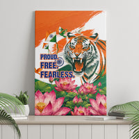 India Proud Free Fearless Canvas Wall Art Bengal Tiger Military Soldier Jets Art