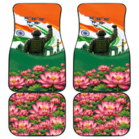 India Proud Free Fearless Car Mats Bengal Tiger Military Soldier Jets Art