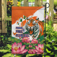 India Proud Free Fearless Garden Flag Bengal Tiger Military Soldier Jets Art