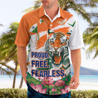 India Proud Free Fearless Hawaiian Shirt Bengal Tiger Military Soldier Jets Art