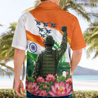 India Proud Free Fearless Hawaiian Shirt Bengal Tiger Military Soldier Jets Art