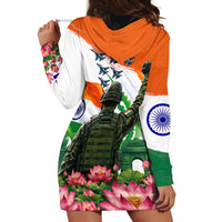 India Proud Free Fearless Hoodie Dress Bengal Tiger Military Soldier Jets Art