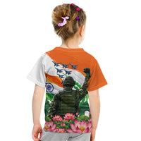 India Proud Free Fearless Kid T Shirt Bengal Tiger Military Soldier Jets Art