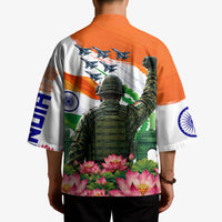 India Proud Free Fearless Kimono Bengal Tiger Military Soldier Jets Art