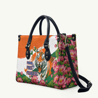 India Proud Free Fearless Leather Bag Bengal Tiger Military Soldier Jets Art