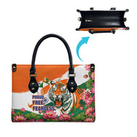India Proud Free Fearless Leather Bag Bengal Tiger Military Soldier Jets Art