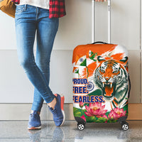 India Proud Free Fearless Luggage Cover Bengal Tiger Military Soldier Jets Art