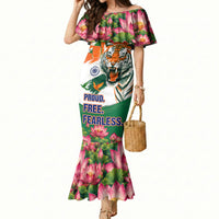 India Proud Free Fearless Mermaid Dress Bengal Tiger Military Soldier Jets Art