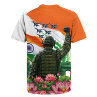 India Proud Free Fearless Rugby Jersey Bengal Tiger Military Soldier Jets Art