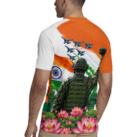 India Proud Free Fearless Rugby Jersey Bengal Tiger Military Soldier Jets Art
